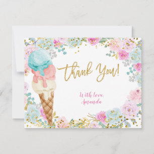 Tarjeta de agradecimiento a Pastel Ice Cream
