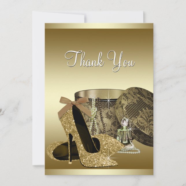 Tarjeta de agradecimiento a Pearls High Heel Shoes (Anverso)