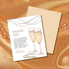 Tarjeta de agradecimiento a Pearls & Prosecco Brid
