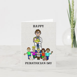 Tarjeta de agradecimiento a pediatra masculino