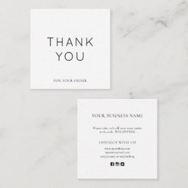 Tarjeta de agradecimiento a pequeñas empresas blan