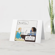 Tarjeta de agradecimiento a personal o voluntarios