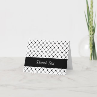 Tarjeta de agradecimiento a Personalizado de Black
