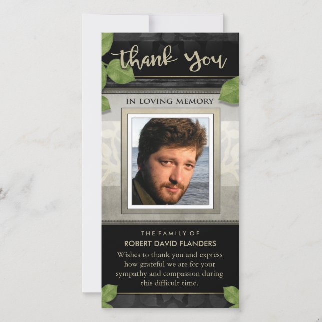 Tarjeta de agradecimiento a Personalizado de foto  (Anverso)