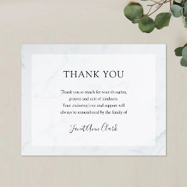 Tarjeta de agradecimiento a personalizado Funeral 