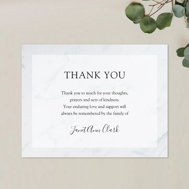 Tarjeta de agradecimiento a personalizado Funeral  (Subido por el creador)