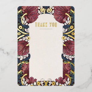 Tarjeta de agradecimiento a Pimpernel Floral Gold