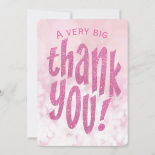 Tarjeta de agradecimiento a Pink Big Gracias por l