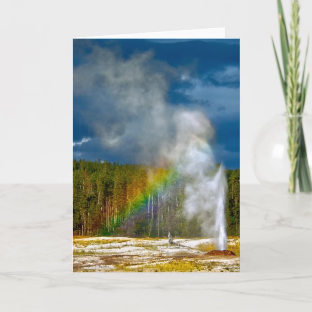 Tarjeta de agradecimiento a Pink Cone Geyser Yello (Anverso)