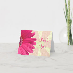 Tarjeta de agradecimiento a Pink Gerbera Daisy Bab