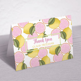 Tarjeta de agradecimiento a Pink Lemonade Birday