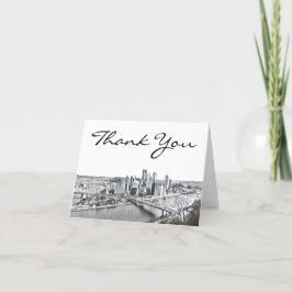 Tarjeta de agradecimiento a Pittsburgh Skyline