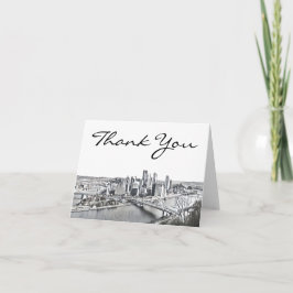 Tarjeta de agradecimiento a Pittsburgh Skyline