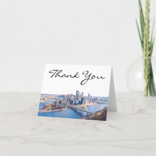 Tarjeta de agradecimiento a Pittsburgh Skyline