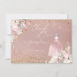 Tarjeta de agradecimiento a PixDezines Quinceanera