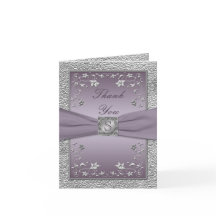 Tarjeta de agradecimiento a Plum and Pewter Floral