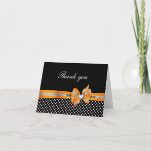 Tarjeta de agradecimiento a Polka Dot, Naranja bla
