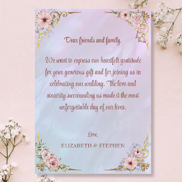 Tarjeta de agradecimiento a Pony Pink Peony de Vin