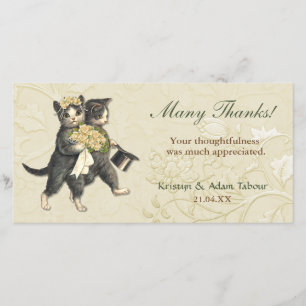 Tarjeta de agradecimiento a Posh Cats Boda