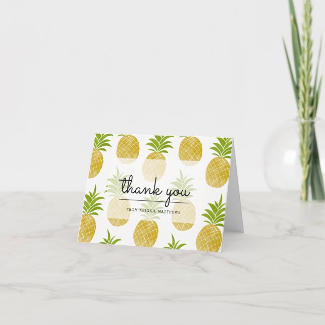 Tarjeta de agradecimiento a Posh Pineapple (Anverso)