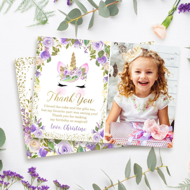 Tarjeta de agradecimiento a Purple Gold Unicorn Bi (Subido por el creador)