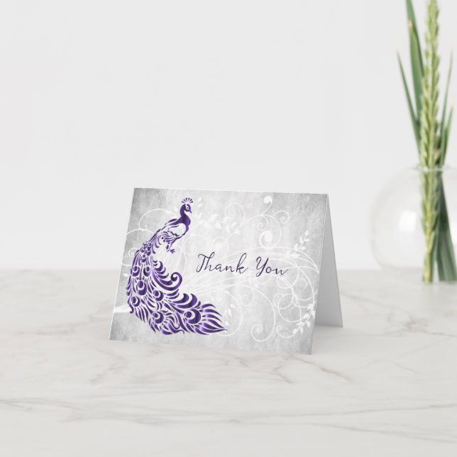 Tarjeta de agradecimiento a Purple Peacock (Anverso)