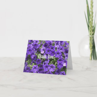 Tarjeta de agradecimiento a Púrpura Pasión Petunia