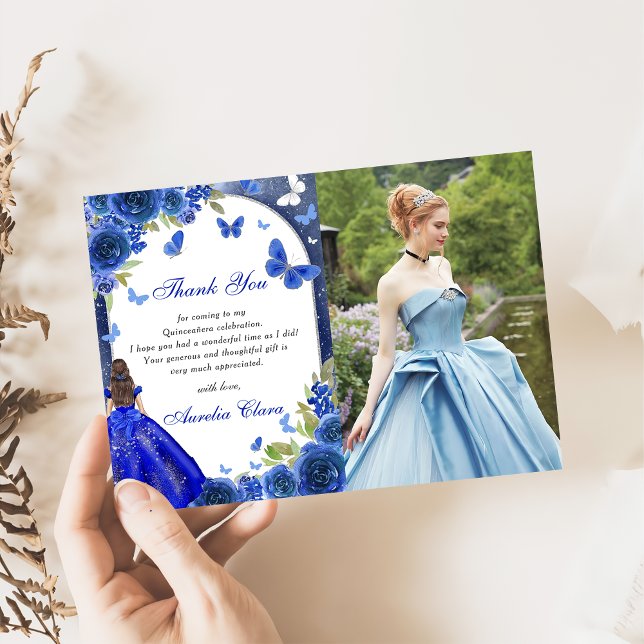 Tarjeta de agradecimiento a Quinceanera, Rosa de p (Subido por el creador)