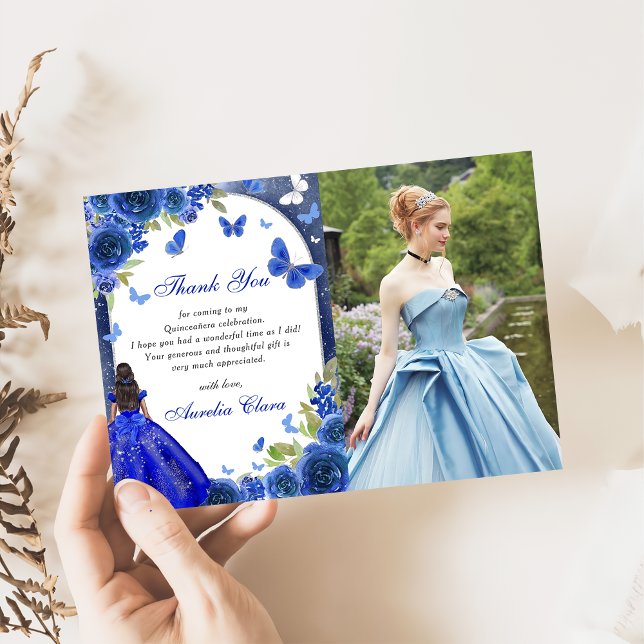 Tarjeta de agradecimiento a Quinceanera, Rosa de p (Subido por el creador)