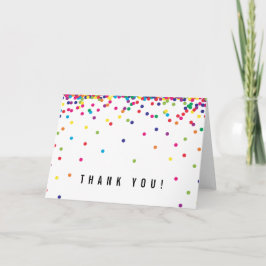 Tarjeta de agradecimiento a Rainbow Confetti | Cur