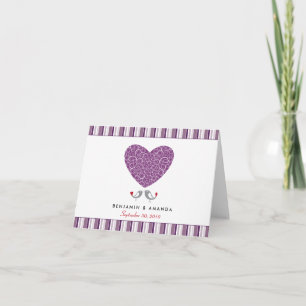 Tarjeta de agradecimiento a rayas personalizada Lo