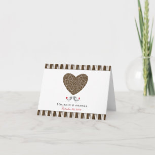 Tarjeta de agradecimiento a rayas personalizada Lo