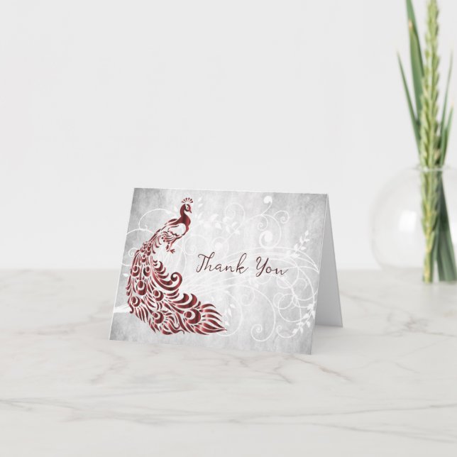 Tarjeta de agradecimiento a Red Peacock (Anverso)
