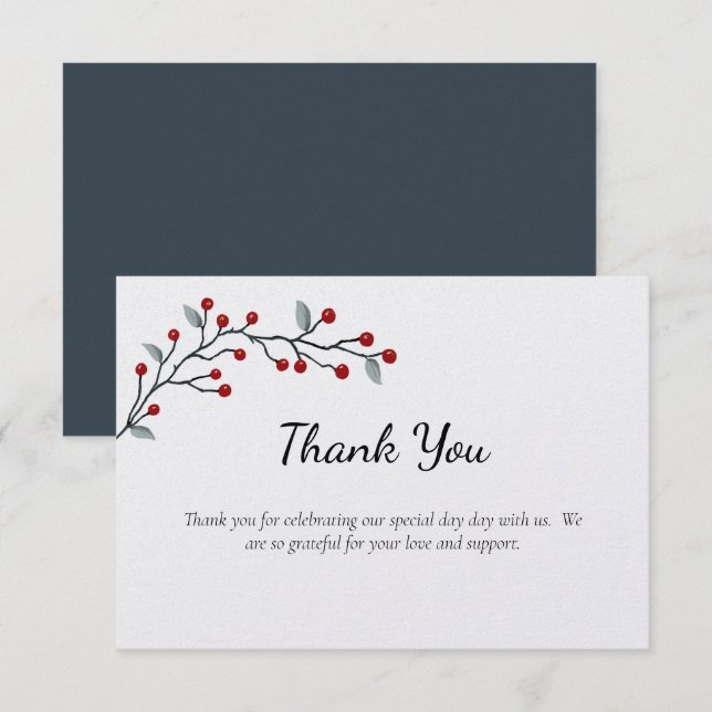 Tarjeta de agradecimiento a Red Winries Flat (Anverso / Reverso)
