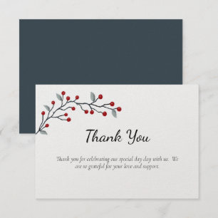 Tarjeta de agradecimiento a Red Winries Flat