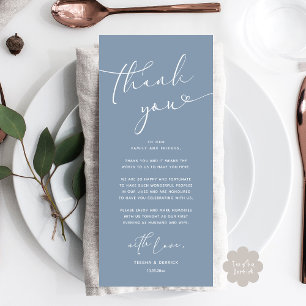 Tarjeta de agradecimiento a Romantic Boda Place
