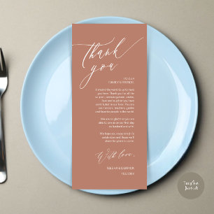 Tarjeta de agradecimiento a Romantic Boda Place