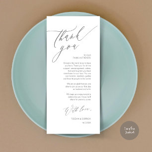 Tarjeta de agradecimiento a Romantic Boda Place