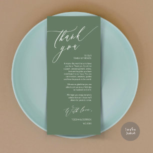 Tarjeta de agradecimiento a Romantic Boda Place