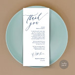 Tarjeta de agradecimiento a Romantic Boda Place<br><div class="desc">Comparte el amor y muestra tu agradecimiento a tus invitados cuando se sientan en su asiento y leen esta encantadora carta de agradecimiento personalizada. ¡Es una manera maravillosa de empezar tu celebración especial del día! Con esta tarjeta se establecerá el tono de un evento inolvidable. La tarjeta de agradecimiento incluye...</div>