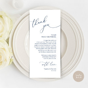 Tarjeta de agradecimiento a Romantic Boda Place