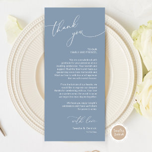 Tarjeta de agradecimiento a Romantic Boda Place