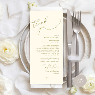 Tarjeta de agradecimiento a Romantic Boda Place