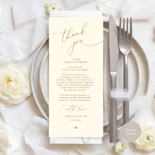 Tarjeta de agradecimiento a Romantic Boda Place
