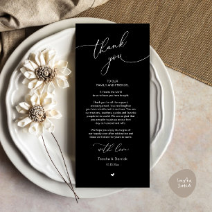 Tarjeta de agradecimiento a Romantic Boda Place