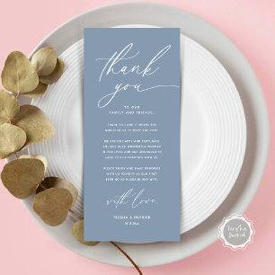 Tarjeta de agradecimiento a Romantic Boda Place