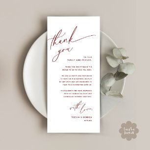 Tarjeta de agradecimiento a Romantic Boda Place
