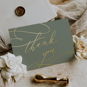 Tarjeta de agradecimiento a Romantic Sage Green y 
