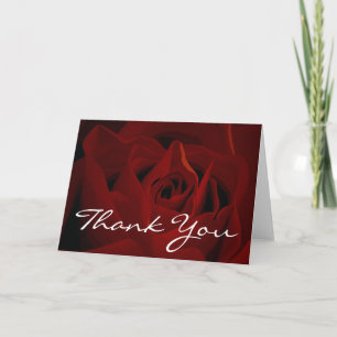 Tarjeta de agradecimiento a Rosa Roja Profunda