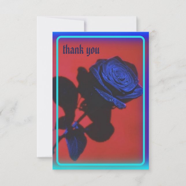 Tarjeta de agradecimiento a Rosa Vintage (Anverso)